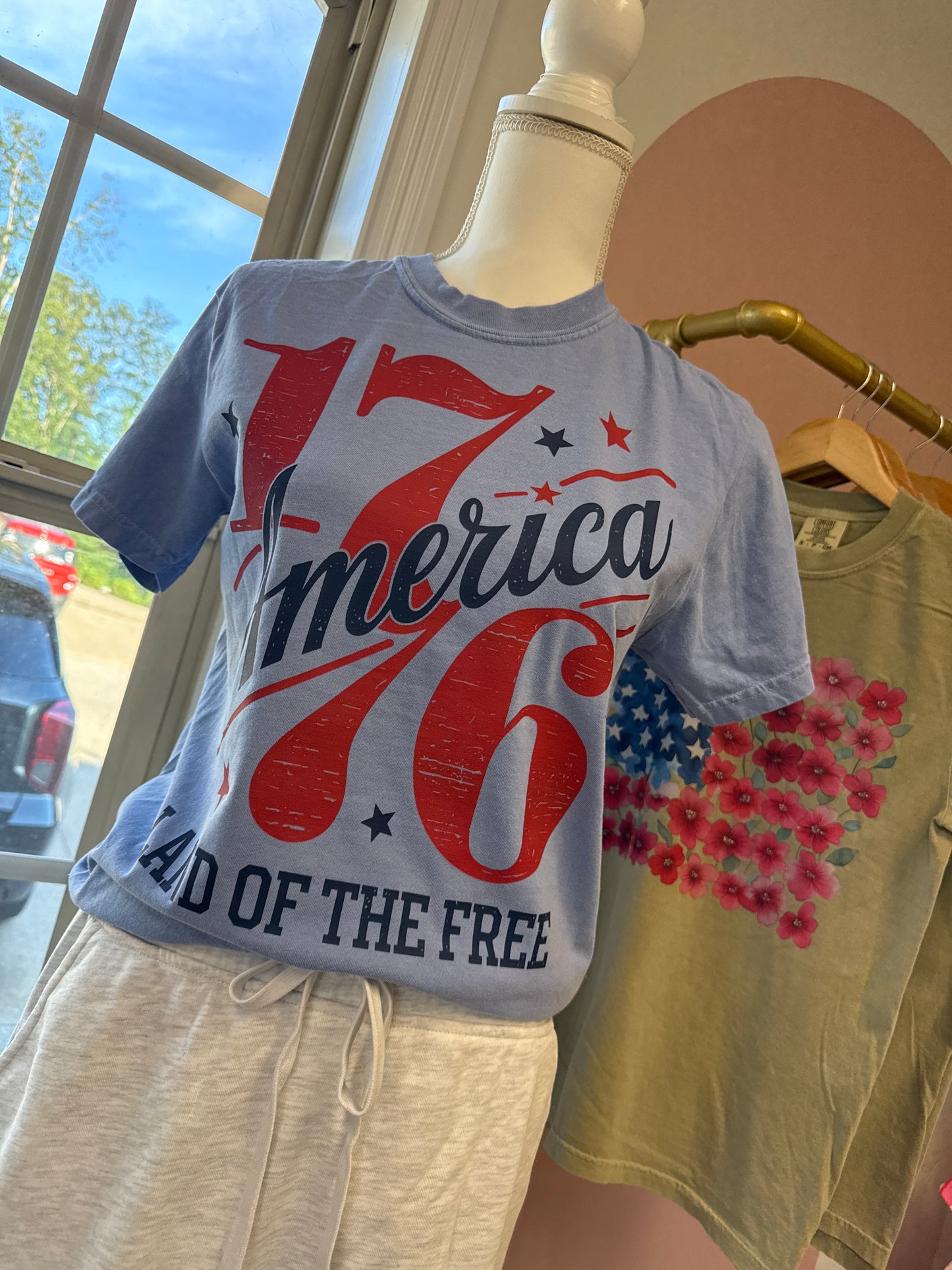 Blue Land of the Free Tee
