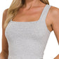 Cotton Square Neck Cropped Cami Top