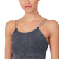 Washed Ribbed Seamless Double Strap Brami