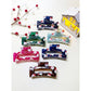 Santa Print Rectangle Christmas Hair Claw