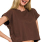 Cotton Folded Sleeve Top