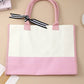 Large Capacity Canvas Shopper Tote Bag