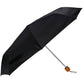 Black 8-panel 3-fold Manual Compact Umbrella
