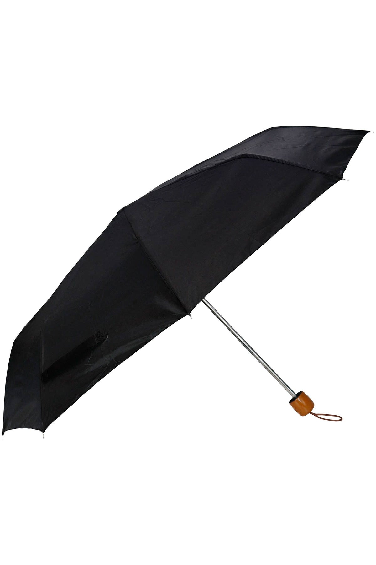 Black 8-panel 3-fold Manual Compact Umbrella