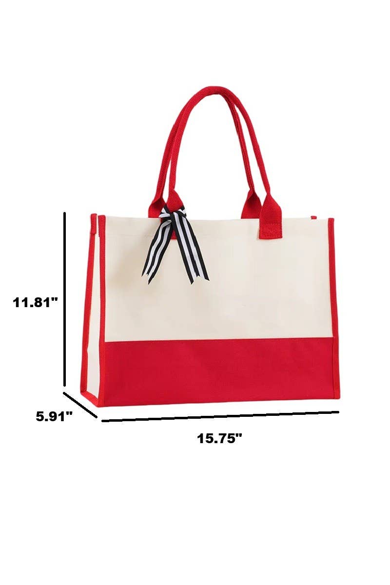 Large Capacity Canvas Shopper Tote Bag
