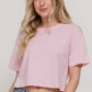 Short Slv Oversize Crop Cotton Knit Tee