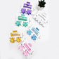 Hawaiian Flower and Rectangle Combination Hair Claw Set