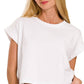 Cotton Folded Sleeve Top