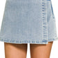 Wrap Front Skort Denim