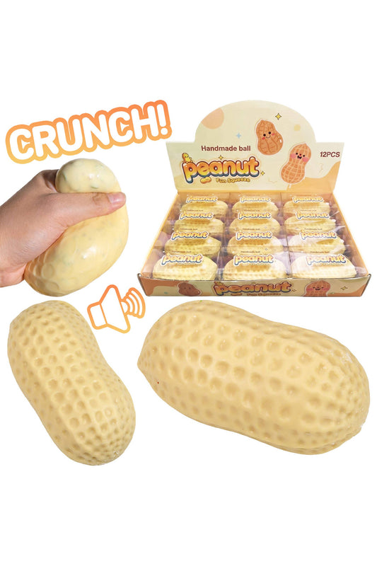 Peanut Zero Rebound TPR Crunchy Bead Slime Filled Squishy