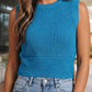 Polka Dot Knot Back Cropped Slim Sweater Tank | S-XL