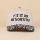 Put It On My Mom's Tab Two Tone Snapback Hat