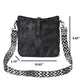 Distressed Faux Leather Crossbody Messenger Bag