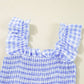 Plaid Square Neck Fit-and-flared Vacation Sundress (S-XL)