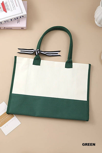 Large Capacity Canvas Shopper Tote Bag
