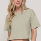 Short Slv Oversize Crop Cotton Knit Tee