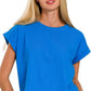Cotton Folded Sleeve Top