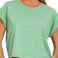 Cotton Folded Sleeve Top