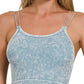 Washed Ribbed Seamless Double Strap Brami