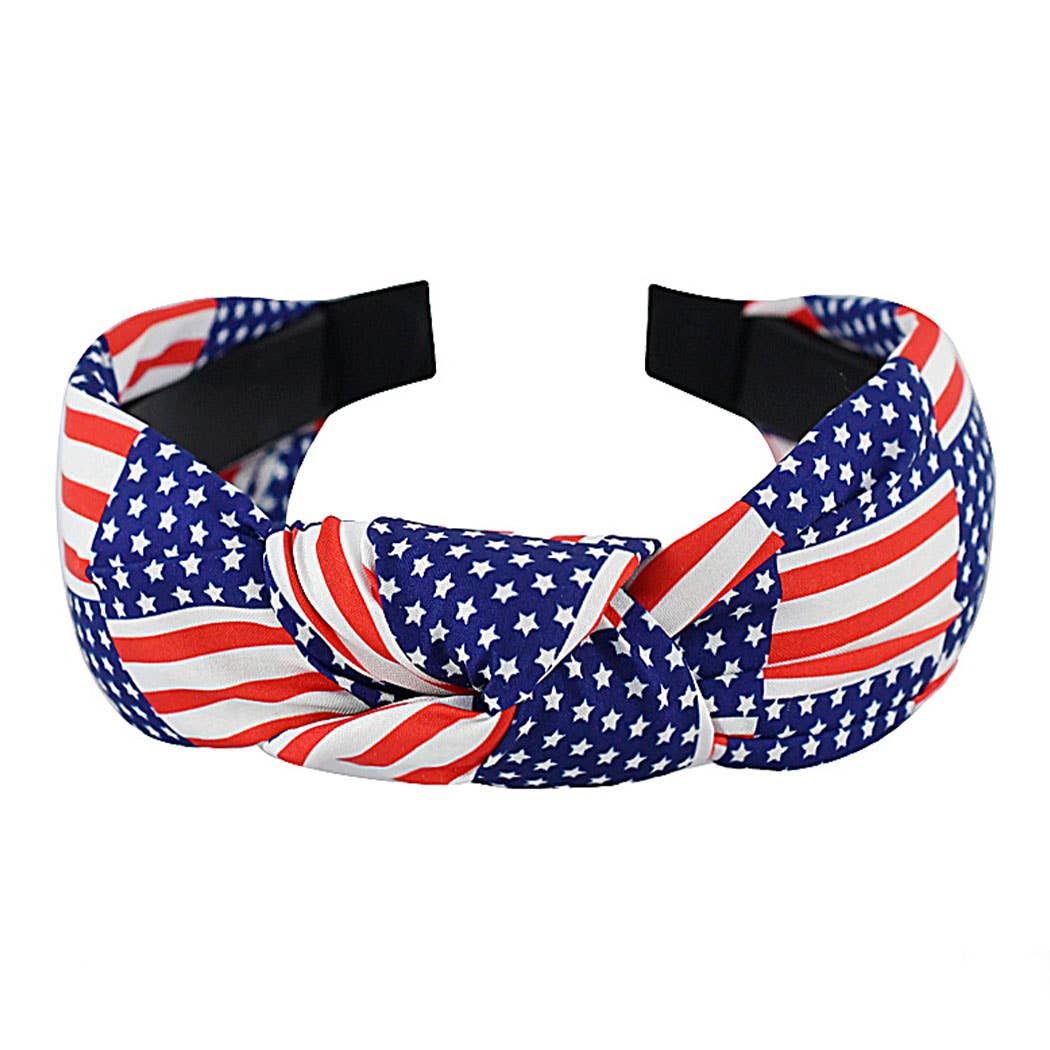 American Flag Center Knot Headband