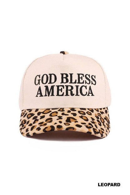 God Bless America Two-tone Canvas Cotton Cap