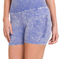 Stone Washed Seamless High Waisted Shorts