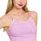 Washed Ribbed Seamless Double Strap Brami