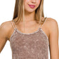 Washed Ribbed Seamless Double Strap Brami