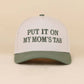 Put It On My Mom's Tab Two Tone Snapback Hat