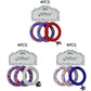 American Flag 3-pc Spiral Hair Tie with Charm