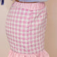 66 Floral Striped Ruffle Hem Lace Tie Shorts (S-XL)