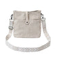 Distressed Faux Leather Crossbody Messenger Bag