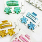 Hawaiian Flower and Rectangle Combination Hair Claw Set