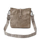 Distressed Faux Leather Crossbody Messenger Bag