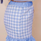 66 Floral Striped Ruffle Hem Lace Tie Shorts (S-XL)
