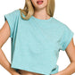 Cotton Folded Sleeve Top
