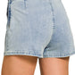 Wrap Front Skort Denim