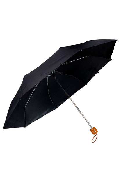 Black 8-panel 3-fold Manual Compact Umbrella